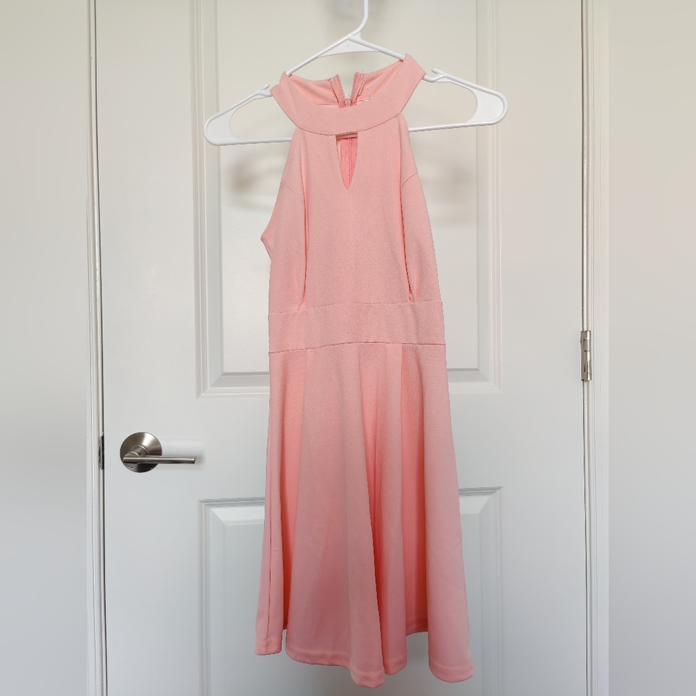 Bright Pink Sleeveless Mini Dress